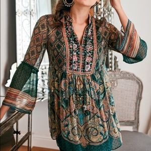 Soft Surroundings Multicolor Bohemian Blouse